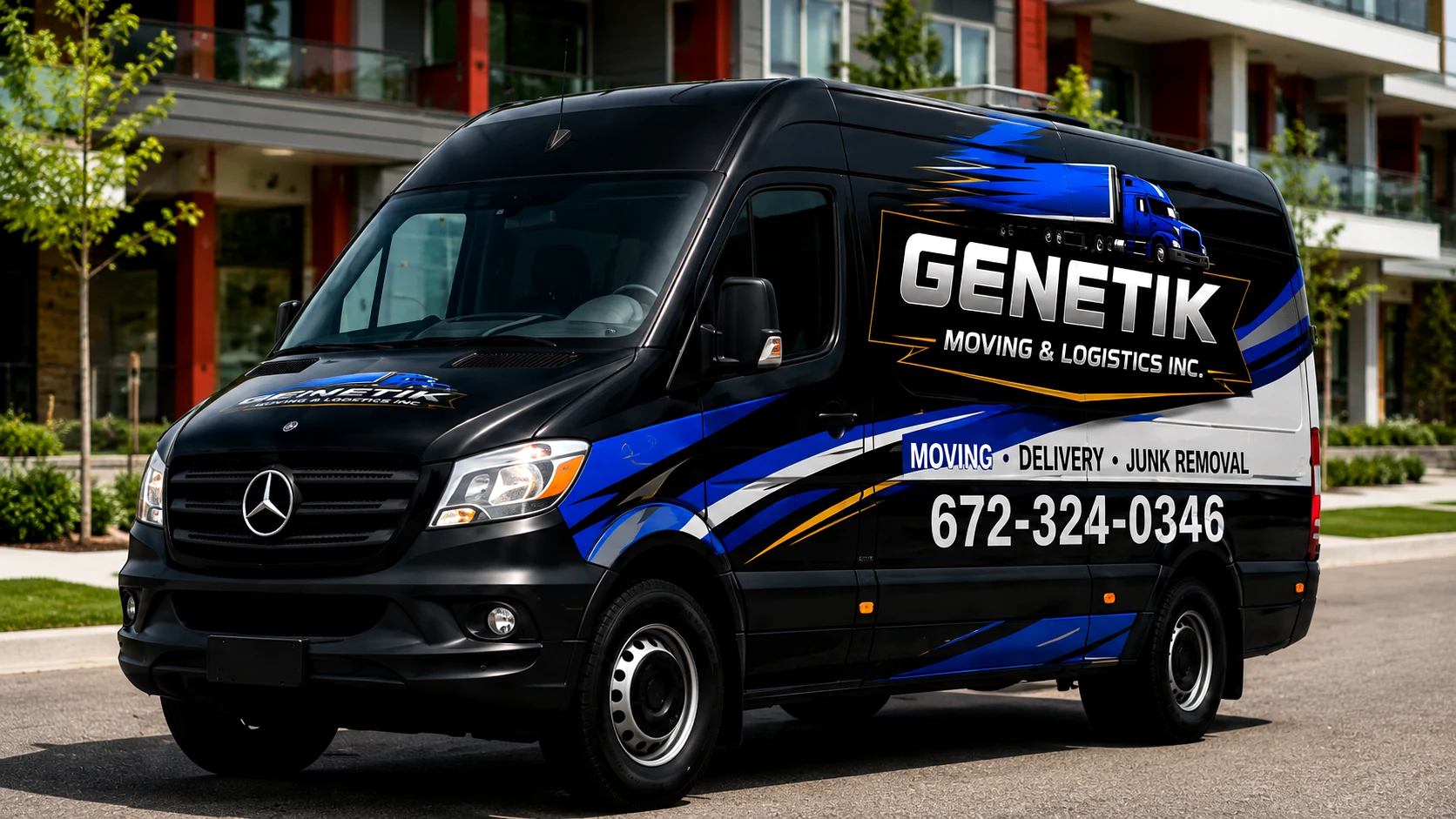 Genetik Moving and Logistics cargo van