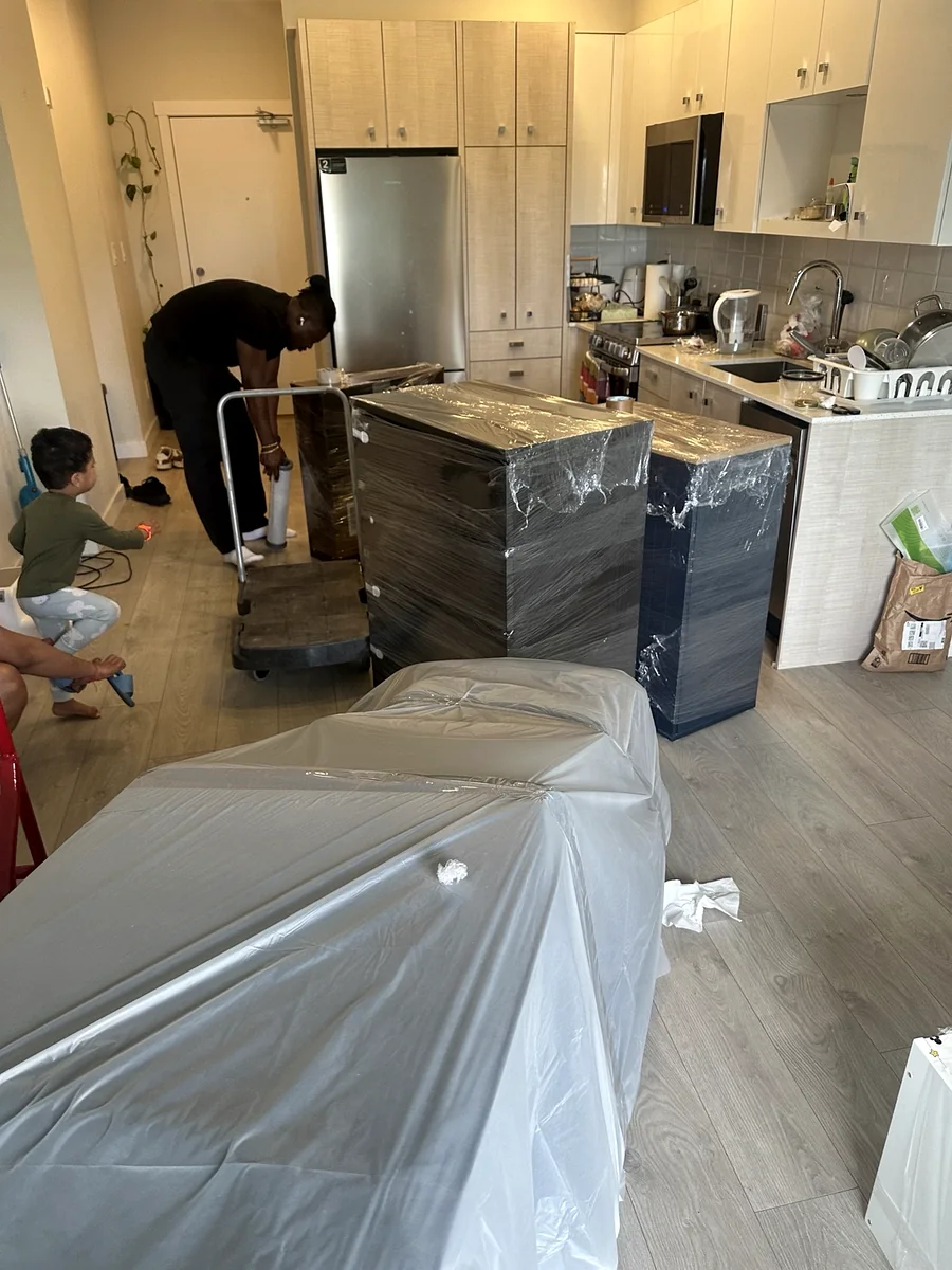 Moving work inside a home